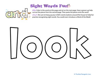 Spruce Up the Sight Word: Look