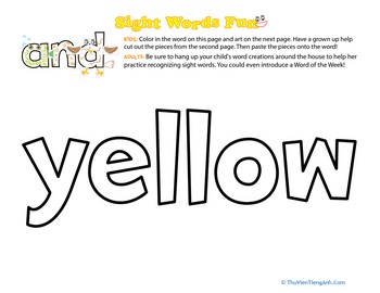 Spruce Up the Sight Word: Yellow