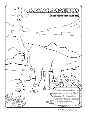 Dino Dot to Dot: Camarasaurus