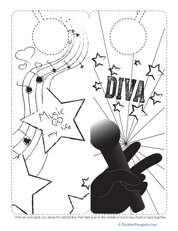 Diva Door Hanger: Printer Friendly