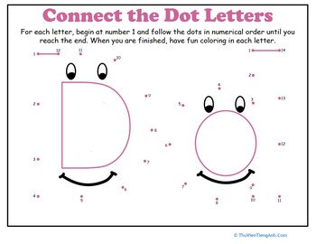 Dot-to-Dot Alphabet: D