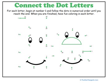 Dot-to-Dot Alphabet: E