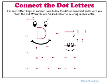 Dot-to-Dot Alphabet: R