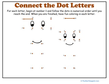 Dot-to-Dot Alphabet: T