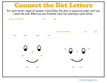 Dot-to-Dot Alphabet: V