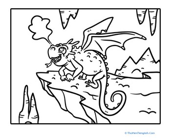 Cave Dragon Coloring Page