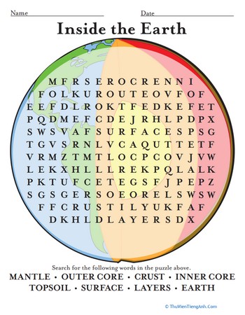 Earth Word Search