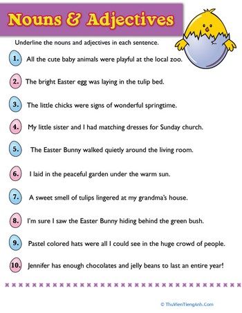 Easter Noun & Adjectives #4