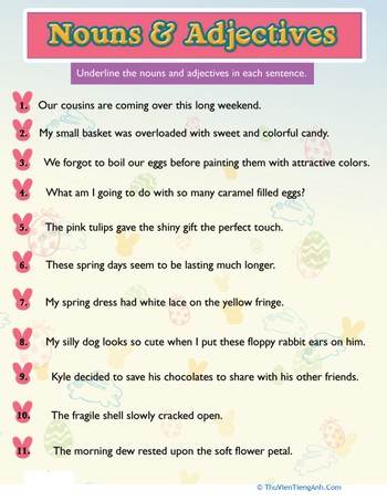 Easter Noun & Adjectives #8