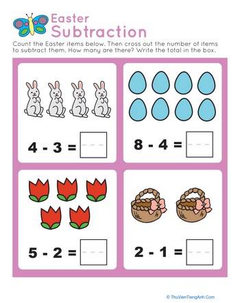 Easter Subtraction Practice
