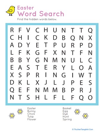 Easter Word Search Puzzle