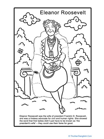 Eleanor Roosevelt Coloring Page