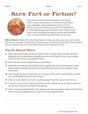 Mars: Fact or Fiction?
