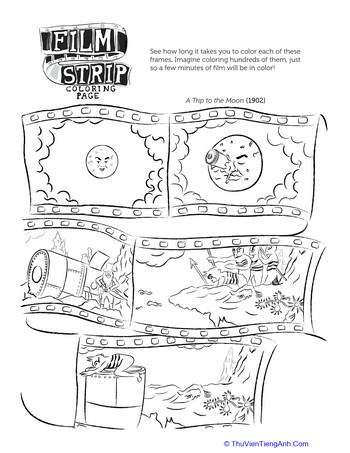 Film Strip Coloring Page