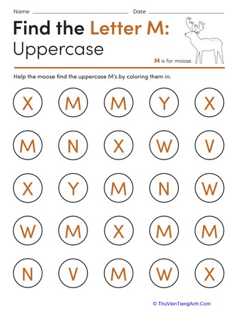 Find the Letter M: Uppercase