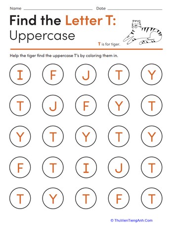 Find the Letter T: Uppercase