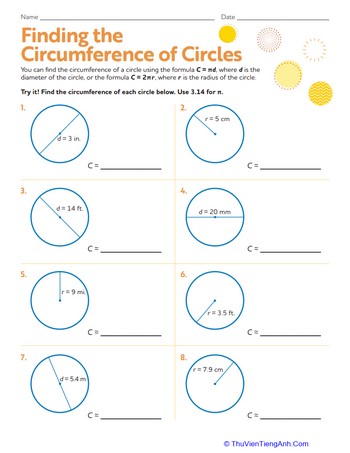 Finding the Circumference of Circles