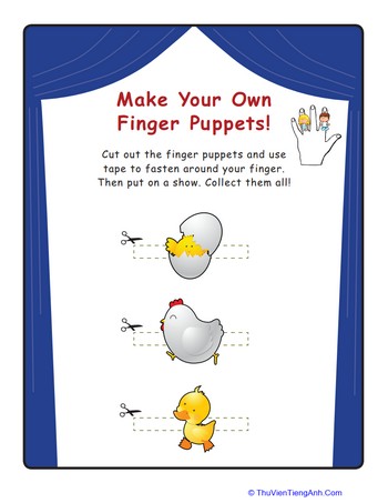 Chicken and Egg Finger Puppets