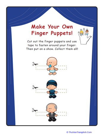 Growing Up Finger Puppets
