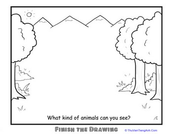 Finish the Drawing: What Kind of Animals Can You See?