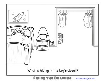 Finish the Drawing: What is Hiding in the Boy’s Closet?