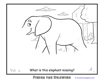 Finish the Drawing: What is this Elephant Missing?