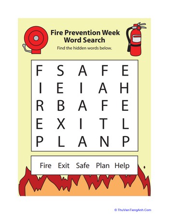 Fire Prevention Week Word Search