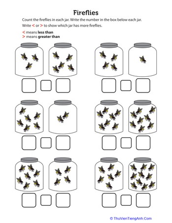 Fireflies: Counting and Comparing
