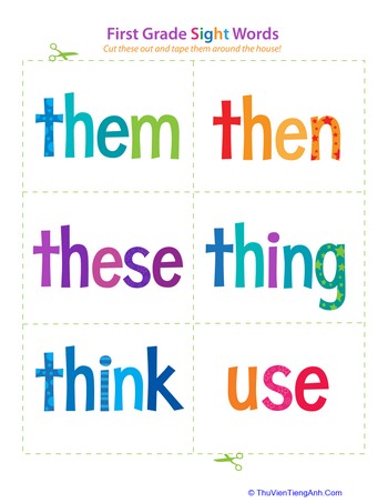 First Grade Sight Words: Them to Use