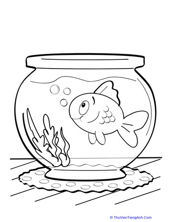 Fish Bowl Coloring Page