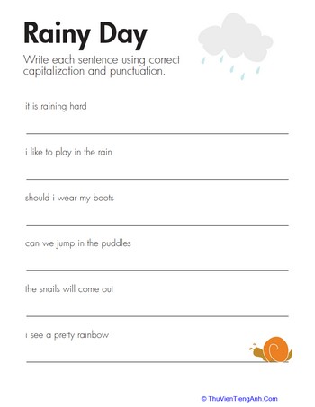 Fix the Sentences: Rainy Day