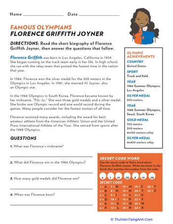 Famous Olympians: Florence Griffith Joyner