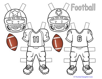 Football Paper Dolls