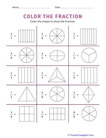 Color the Fraction