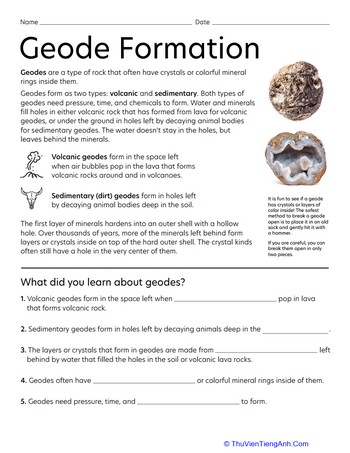 Geode Formation