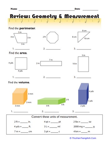 Geometry & Measurement Review