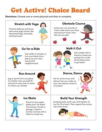 Get Active! Choice Board