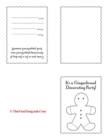 Gingerbread Party Invitations