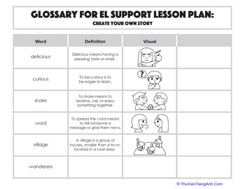 Glossary: Create Your Own Story