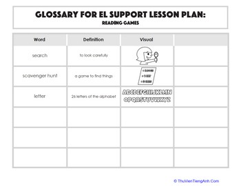 Glossary: Reading Games