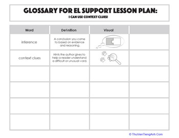 Glossary: I Can Use Context Clues!