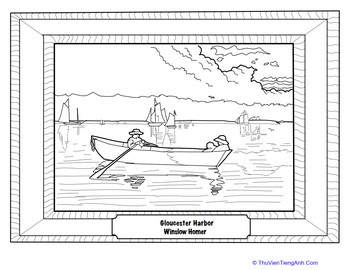 Gloucester Harbor Coloring Page