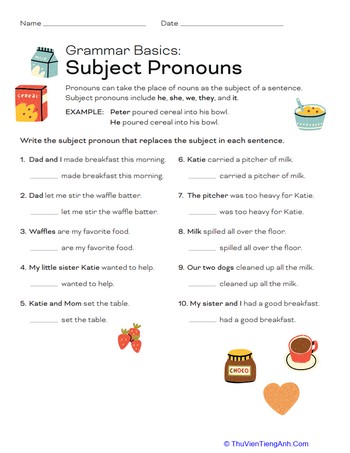 Grammar Basics: Subject Pronouns