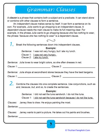 Grammar Review: Clauses