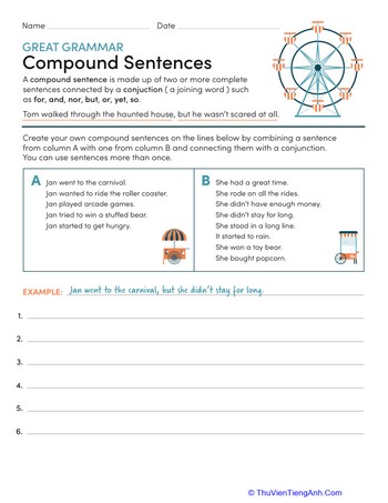 Great Grammar: Compound Sentences