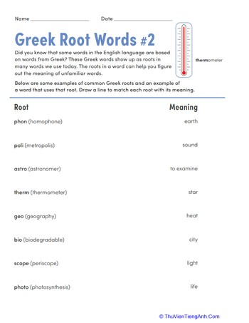 Greek Root Words #2