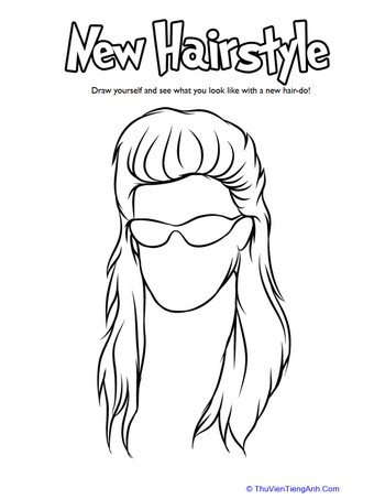 Hairstyle Coloring: Cool Guy Mullet