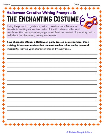 Halloween Creative Writing Prompt #3: The Enchanting Costume