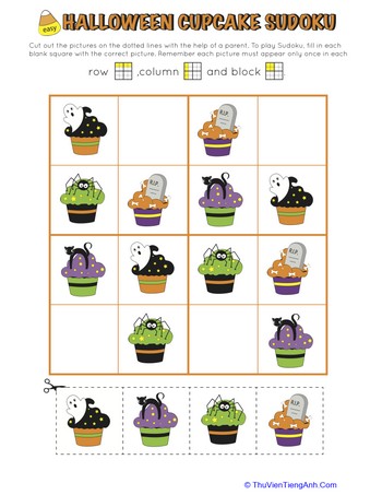 Halloween Cupcake Sudoku