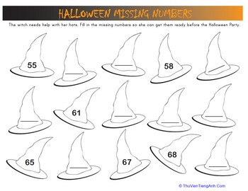 Halloween Numbers: Witch Hats